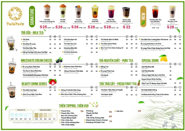 Menu ToCoToCo Buôn Ma Thuột có gì hấp dẫn?